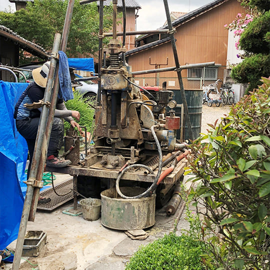 地下水を利用する為の井戸ボーリング工事